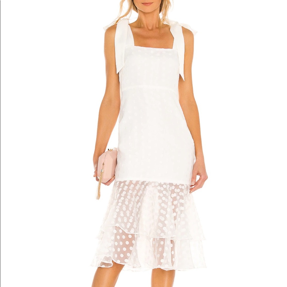 Lovers and Friends Day Keeper Midi Dress in White NWT Small